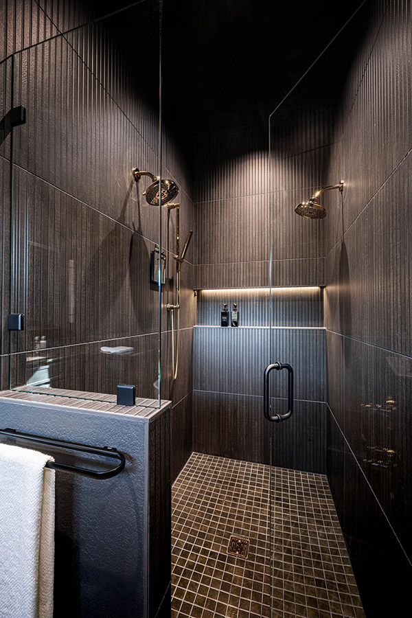 Shower with glass front, bathroom remodeling by DRI Construction